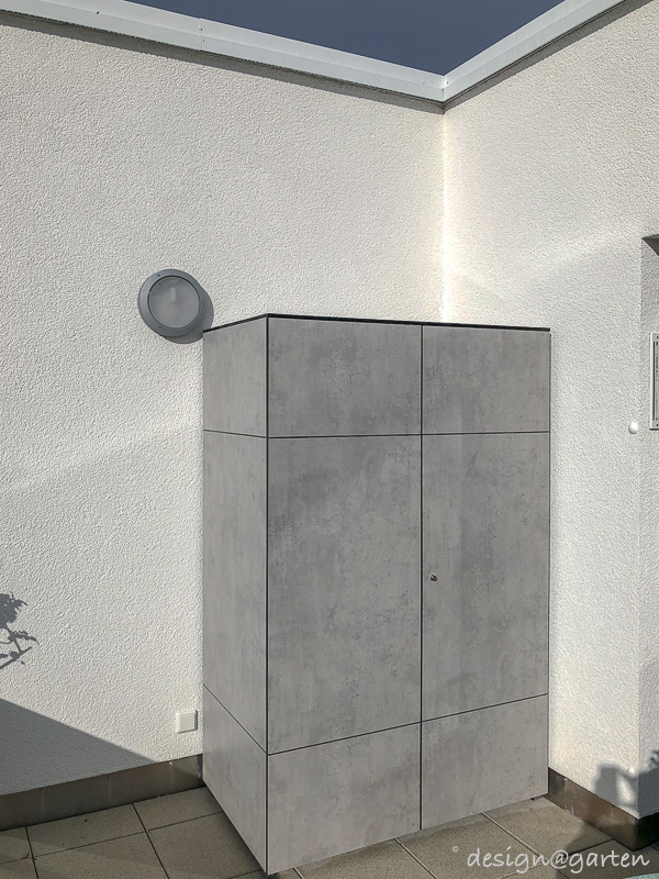 Quand fonctionnalité rime avec design : armoire à outils HPL pour la terrasse