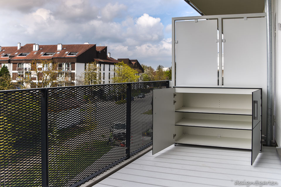 Utilisation efficace de l'espace à Unterschleißheim : espace de rangement pour balcons urbains