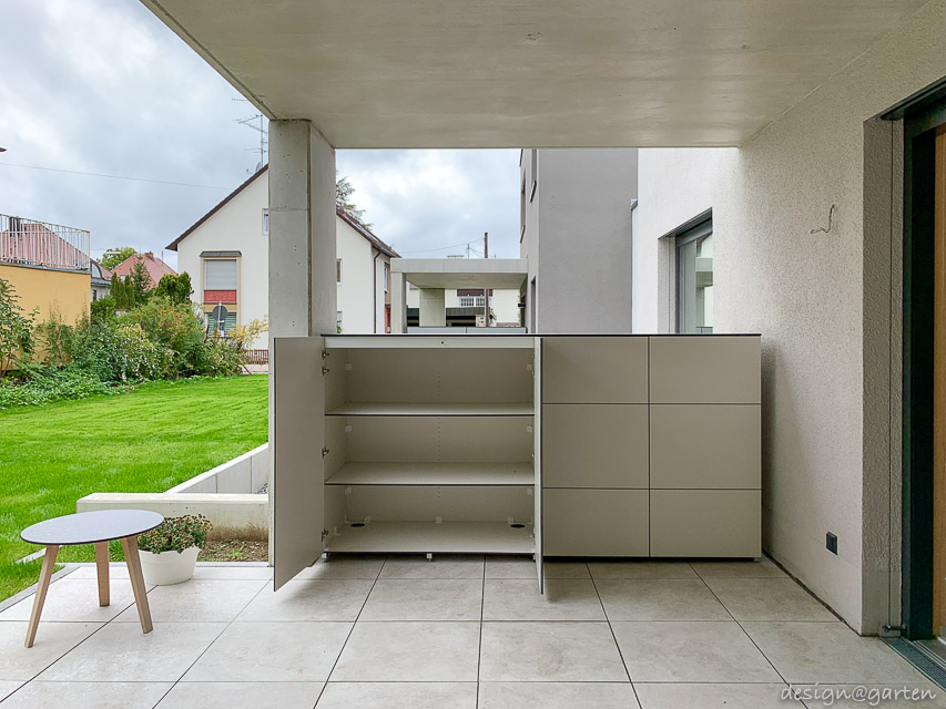 Armoire barbecue résistante aux intempéries pour la terrasse, solution combinée sur mesure