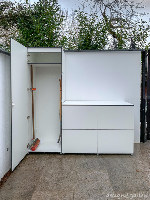 Armoire de terrasse sans entretien : rangement parfait pour les outils et accessoires de jardinage