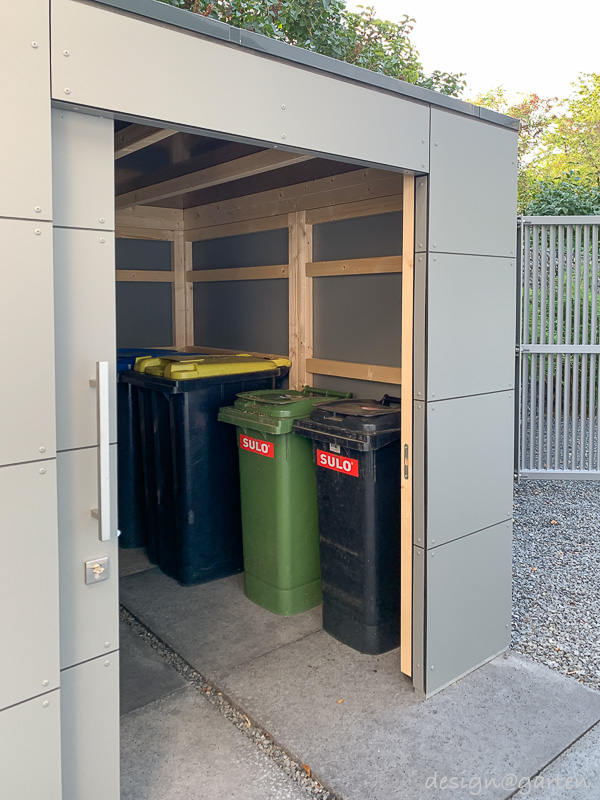 Abri de jardin avec rangement pour le bois : une solution architecturale dans le style Bauhaus