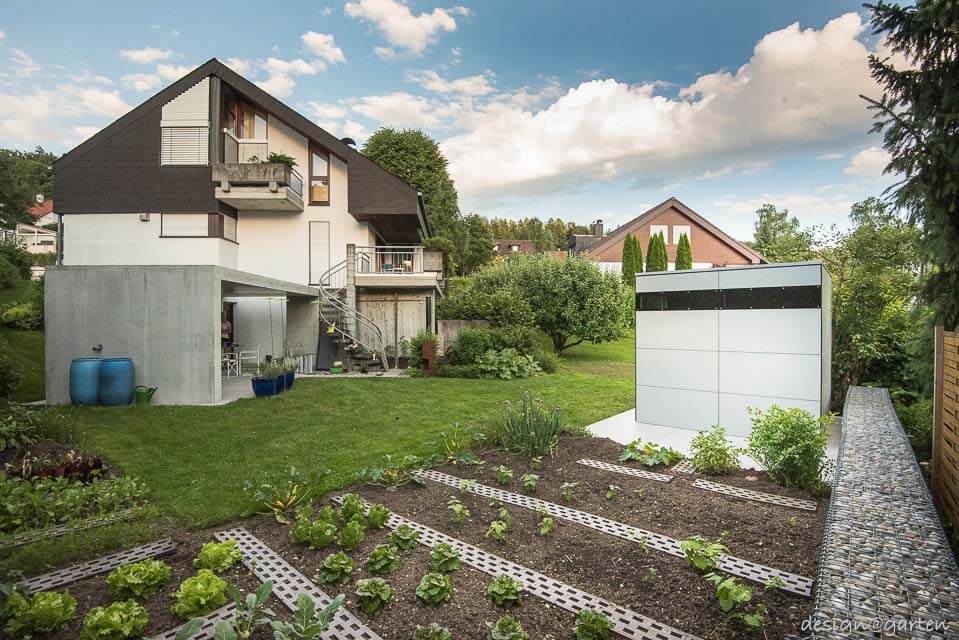 Un abri à outils moderne comme complément fonctionnel à Ravensburg
