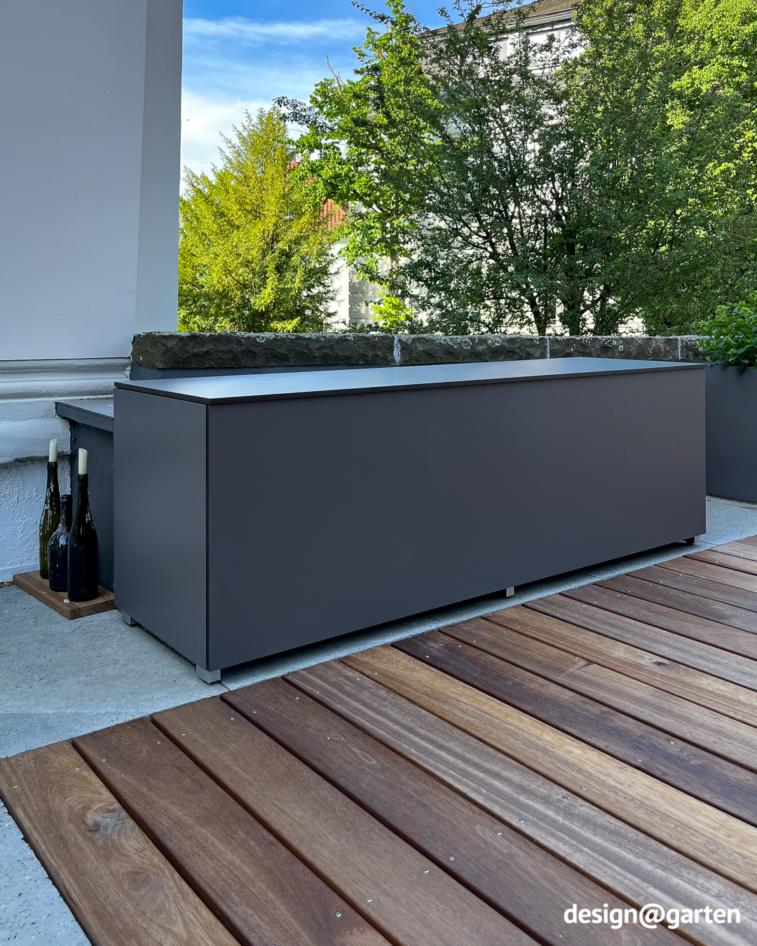 Coffre de siège étanche sur mesure, couleur anthracite