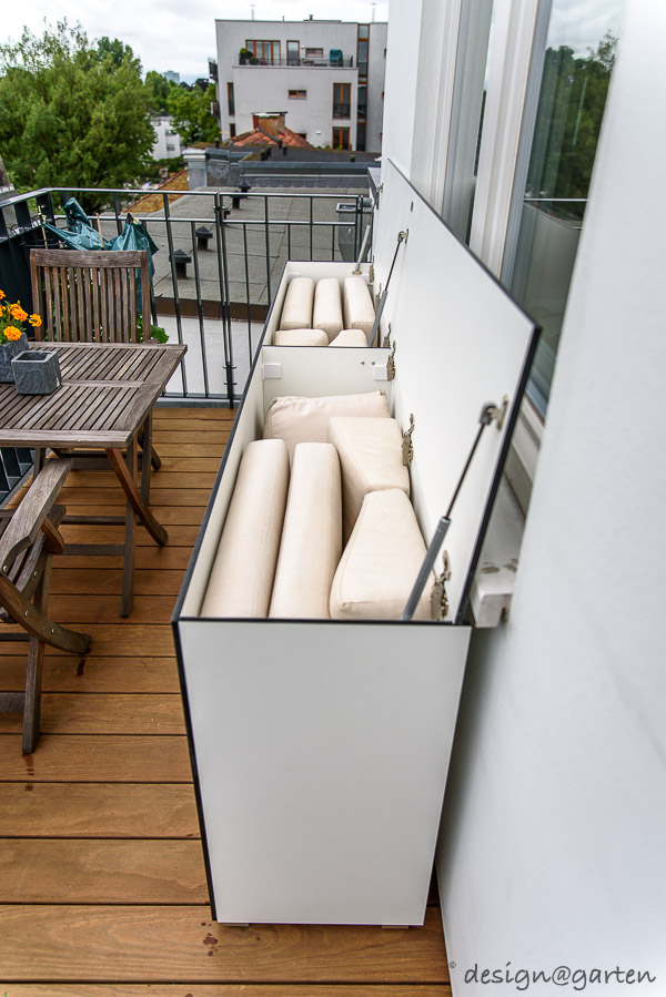 Utilizzo intelligente dello spazio: il contenitore imbottito per il balcone