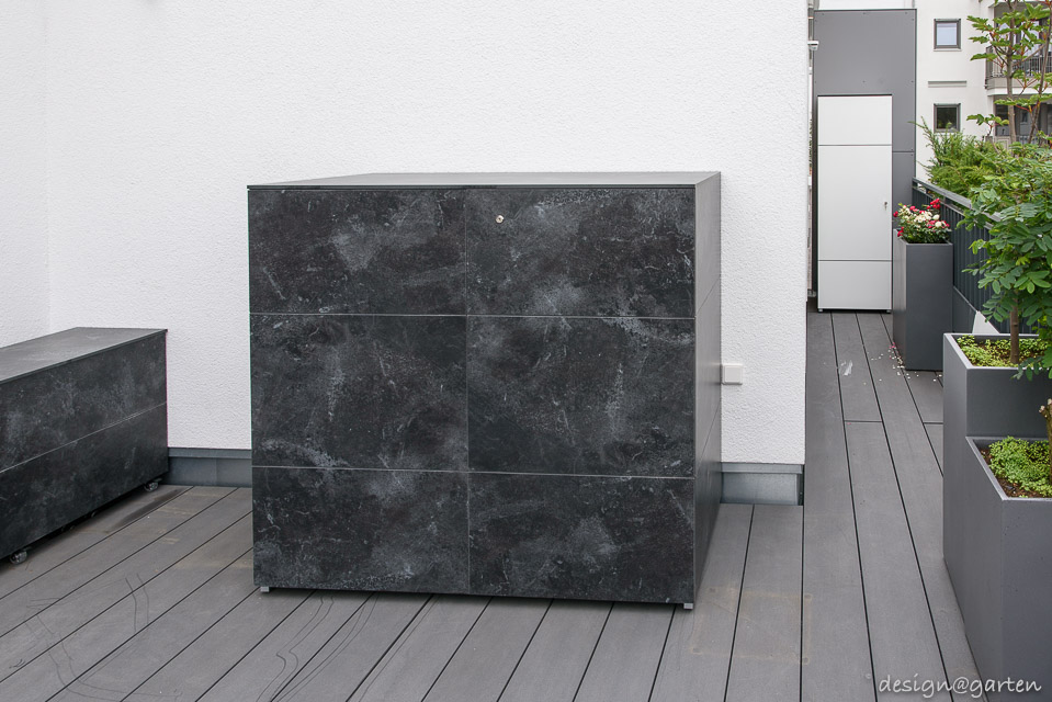 Vita all'aria aperta a 360 gradi: soluzione versatile per lo spazio di stivaggio sulla terrazza sul tetto