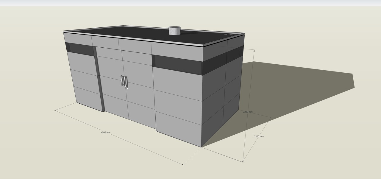 Lavoro su misura sotto il posto auto coperto: la casetta da giardino di design come miracolo di integrazione