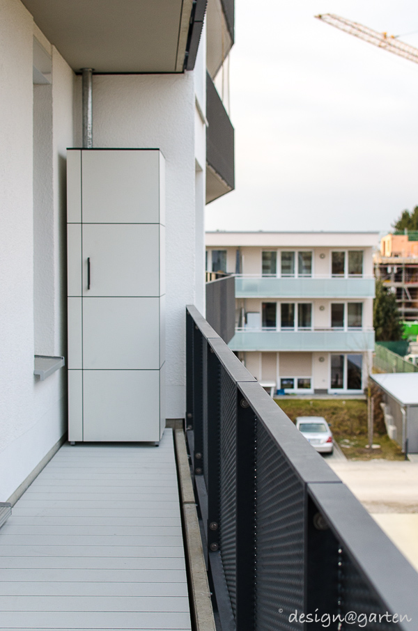 Utilizzo efficiente dello spazio a Unterschleißheim: spazio di stoccaggio per balconi urbani