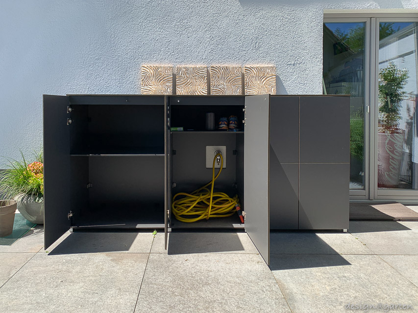 Integrazione intelligente dell'acqua e resistenza dei materiali: credenza su misura per una terrazza moderna