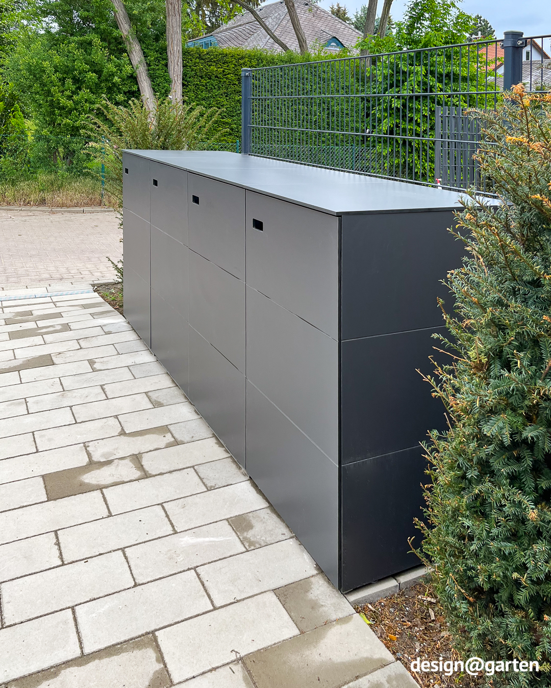 Copribidoni in alternativa alla muratura: box a 4 posti da 240 l
