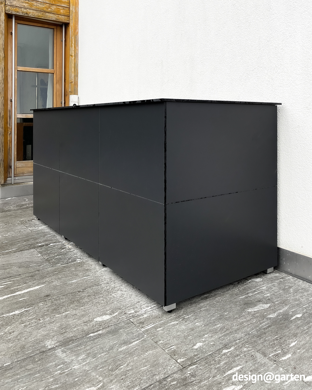 Box da giardino con coperchio ribaltabile in HPL antracite